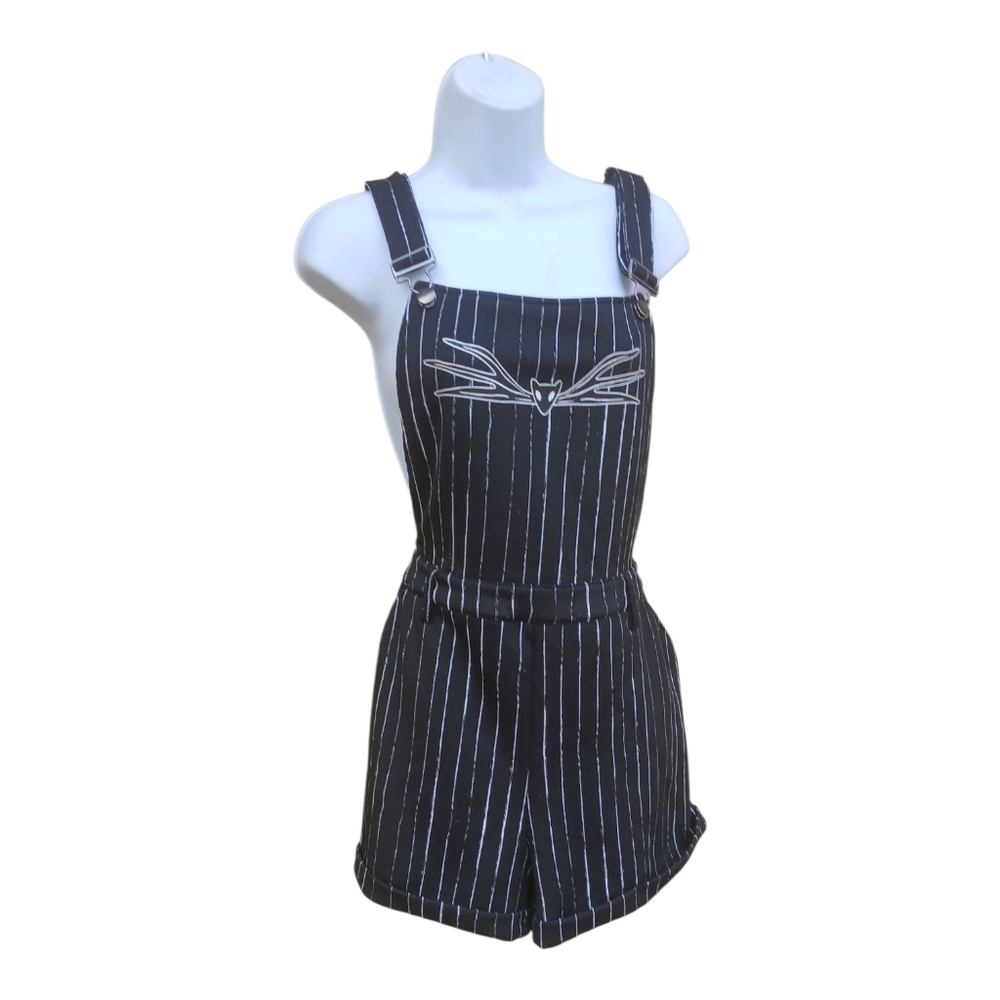 Disney Nightmare Before Christmas Jack Pinstripe Shortalls XL - Picture 6 of 8